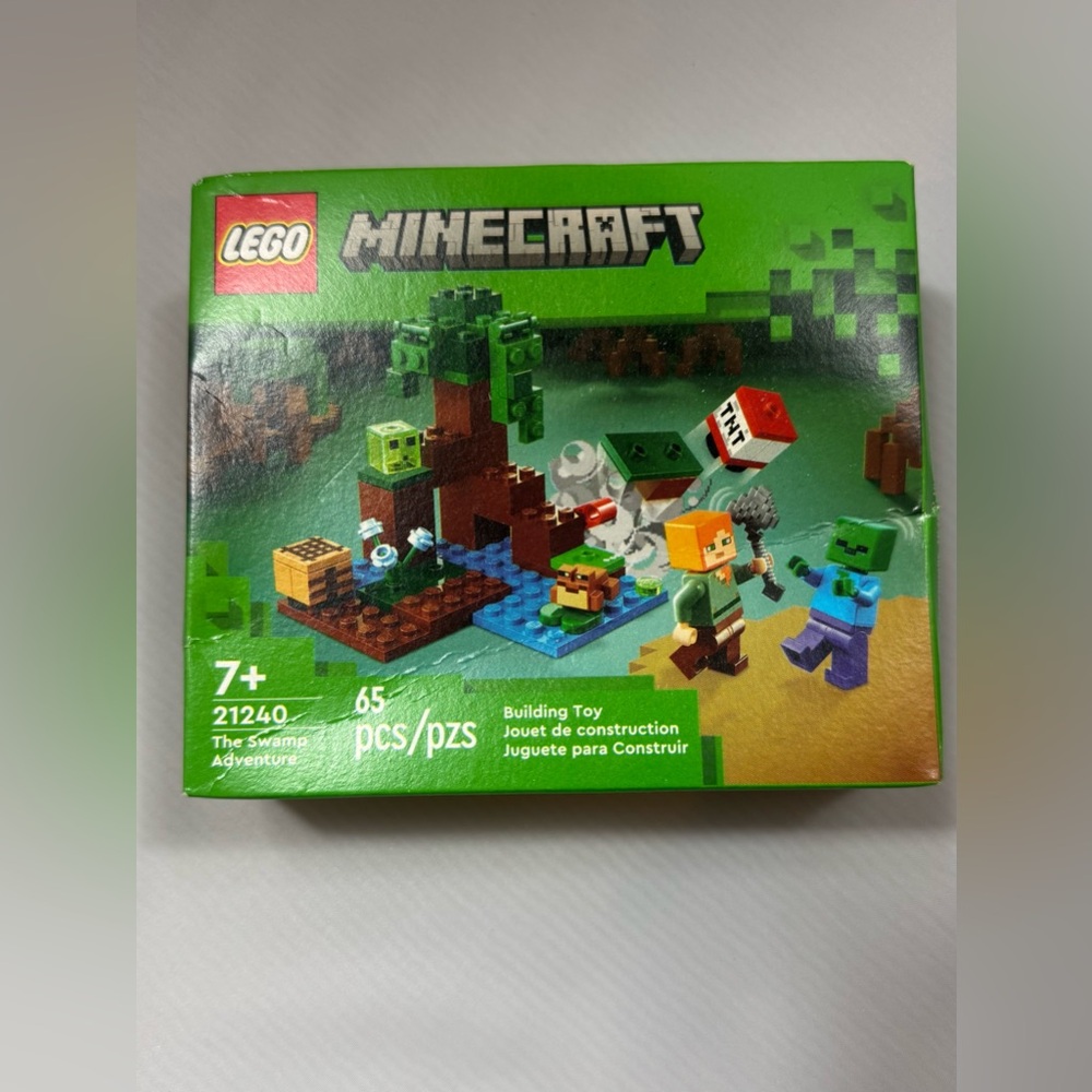 LEGO Minecraft The Swamp Adventure (21240) building set.